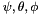 $\psi,\theta, \phi$